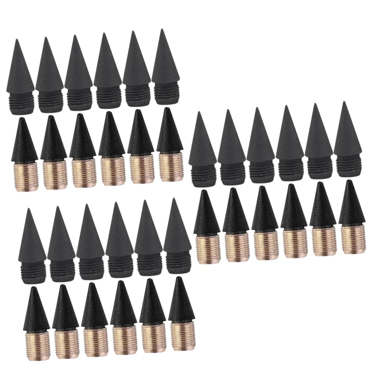 Homoyoyo 3sets Infinite Pencil Tips Replacement Nibs for Writing Pencils Everlasting Graphite Nibs No Sharpening Easy to Carry 40pcs*3