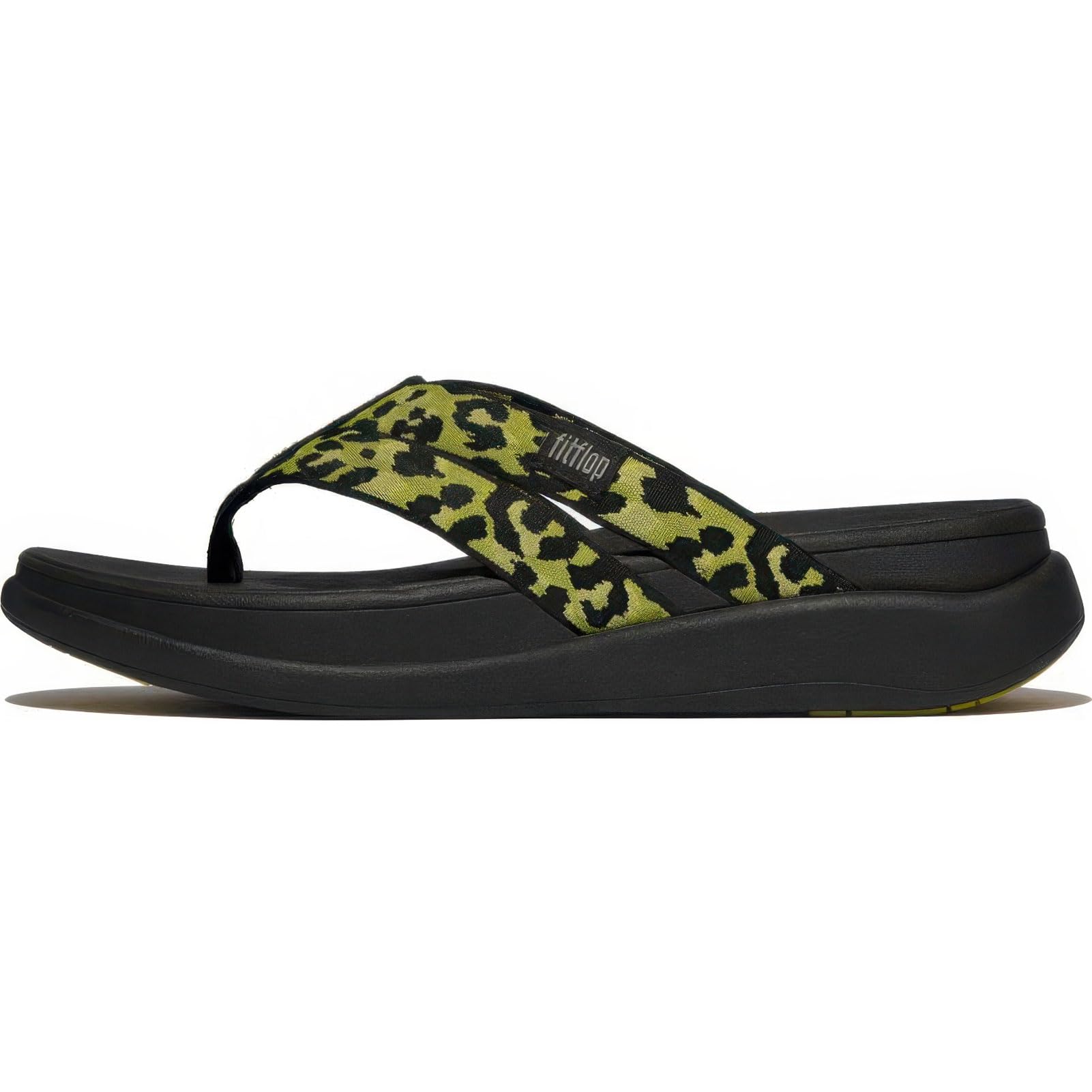 FitFlop Women's F-Mode Go Leopard Webbing Strappy Flip-Flops