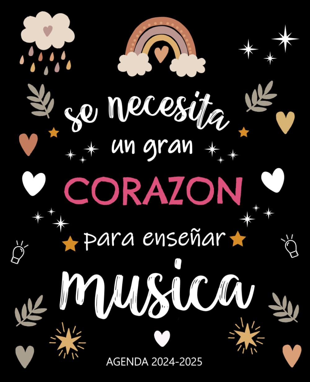 Agenda 2024-2025 Regalo Profesora Musica: Planificador semanal y mensual | una semana en dos páginas | 12 meses | cuaderno del profesor 2024/2025