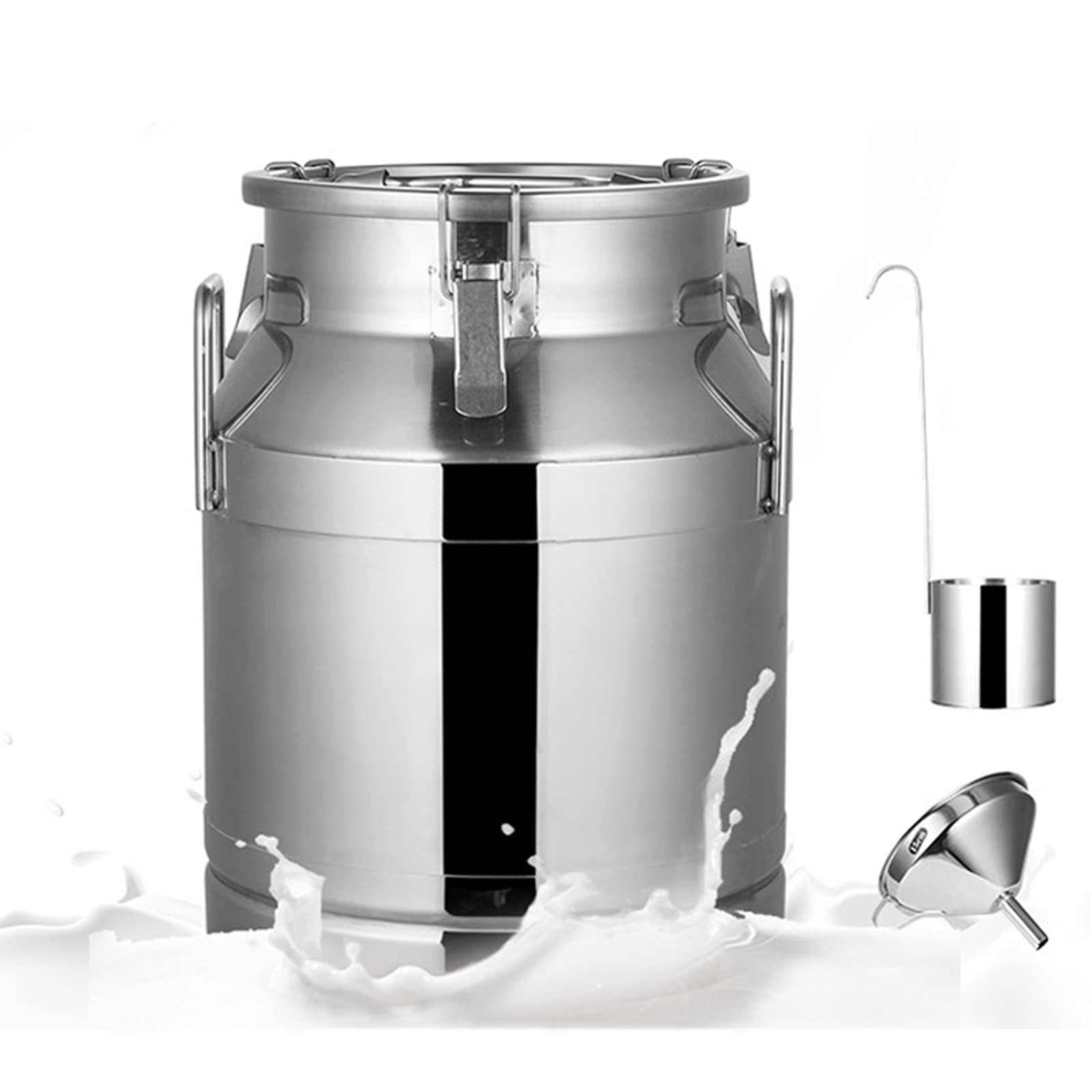 Fermenteur bidon à lait en acier inoxydable 20 L avec couvercle en silicone