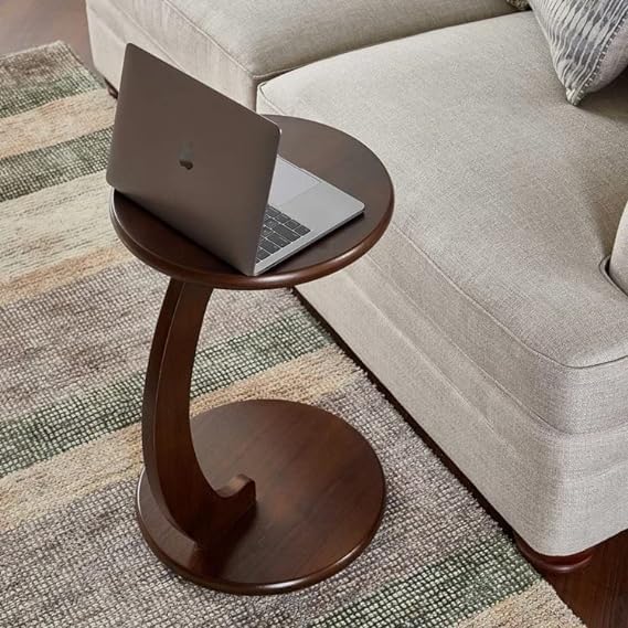 OlkaFred This Round C-Shaped end Table is Perfect for The Living Room, Drawing Room, and Bedroom. It Slides Under The Sofa. Black (B0D9KBFF26) Amazon Price History, Amazon Price Tracker