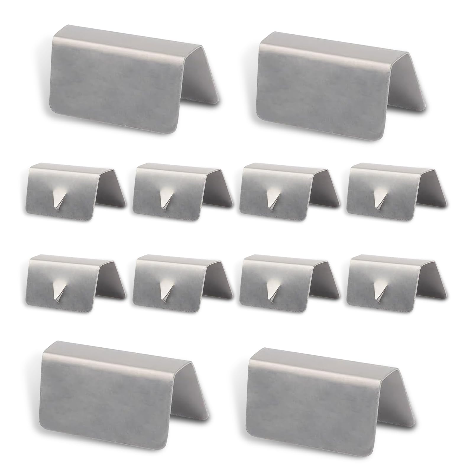 12 PCS Car Windshield Clip, Windshield Fixing Clip Set, Windshield and Rainproof Stainless Steel Metal Buckle, Compatible with HEKO G3 Sned (Silver)