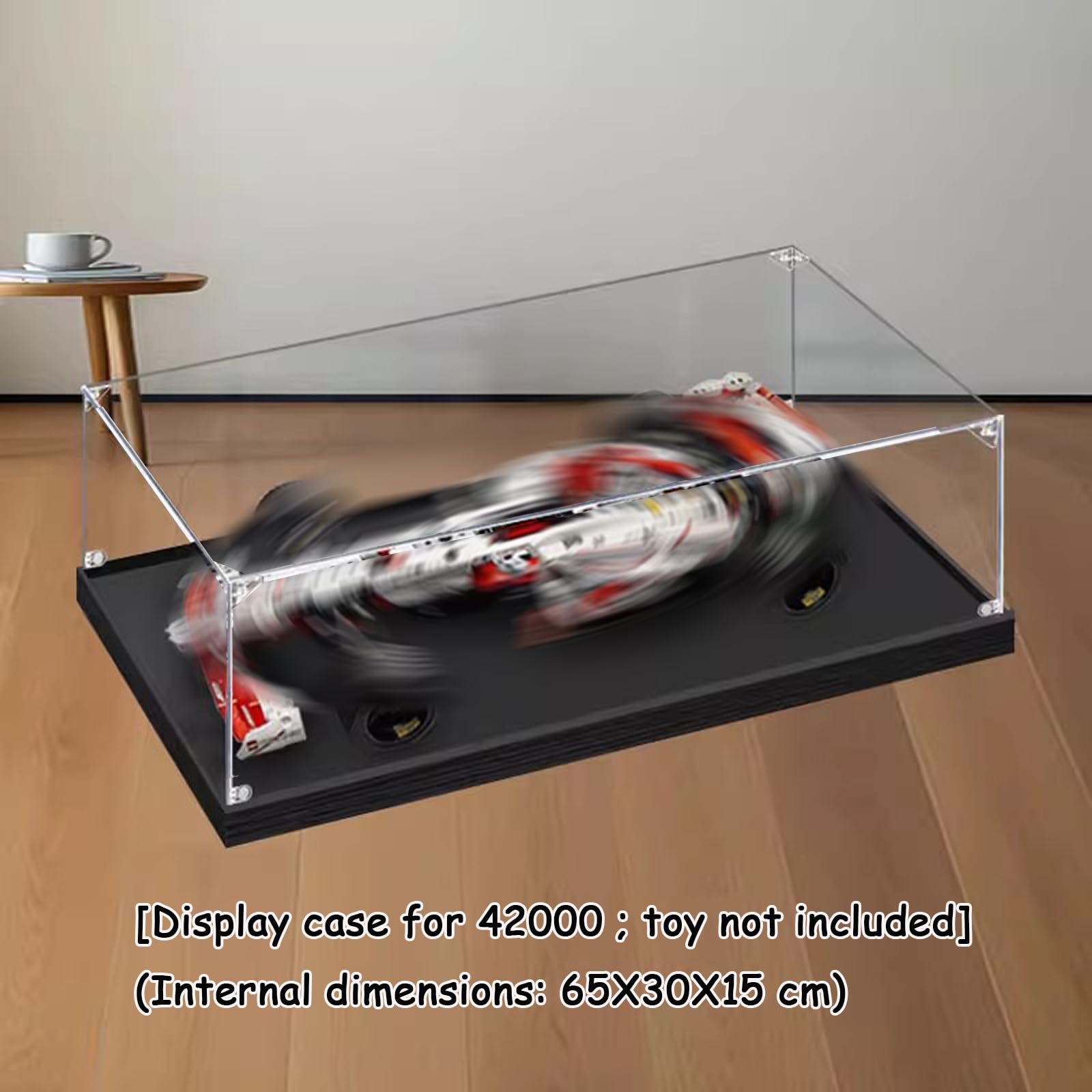 Przezroczysta akrylowa gablota do lego 42000 forma * ula 1 model samochodu wyścigowego, akrylowe pudełko ekspozycyjne z pleksiglasu, pyłoszczelna witryna, ochrona przed promieniowaniem UV