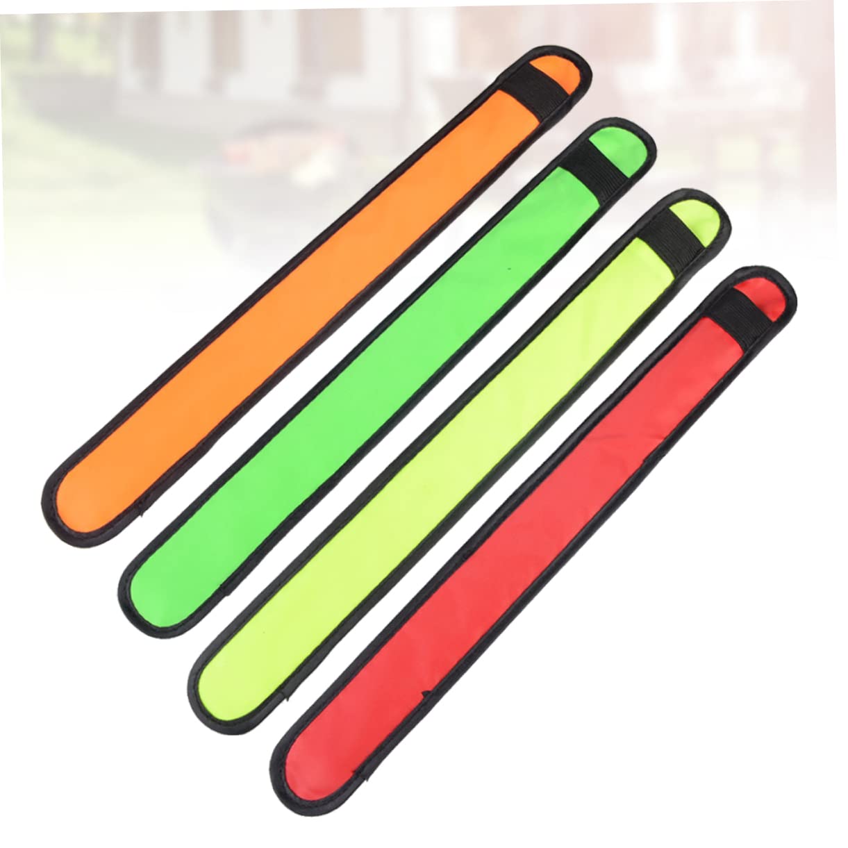 Abaodam Bracelets LED Bandes pour Course Accessoires De Visibilité pour Randonnée Jogging Vert Orange