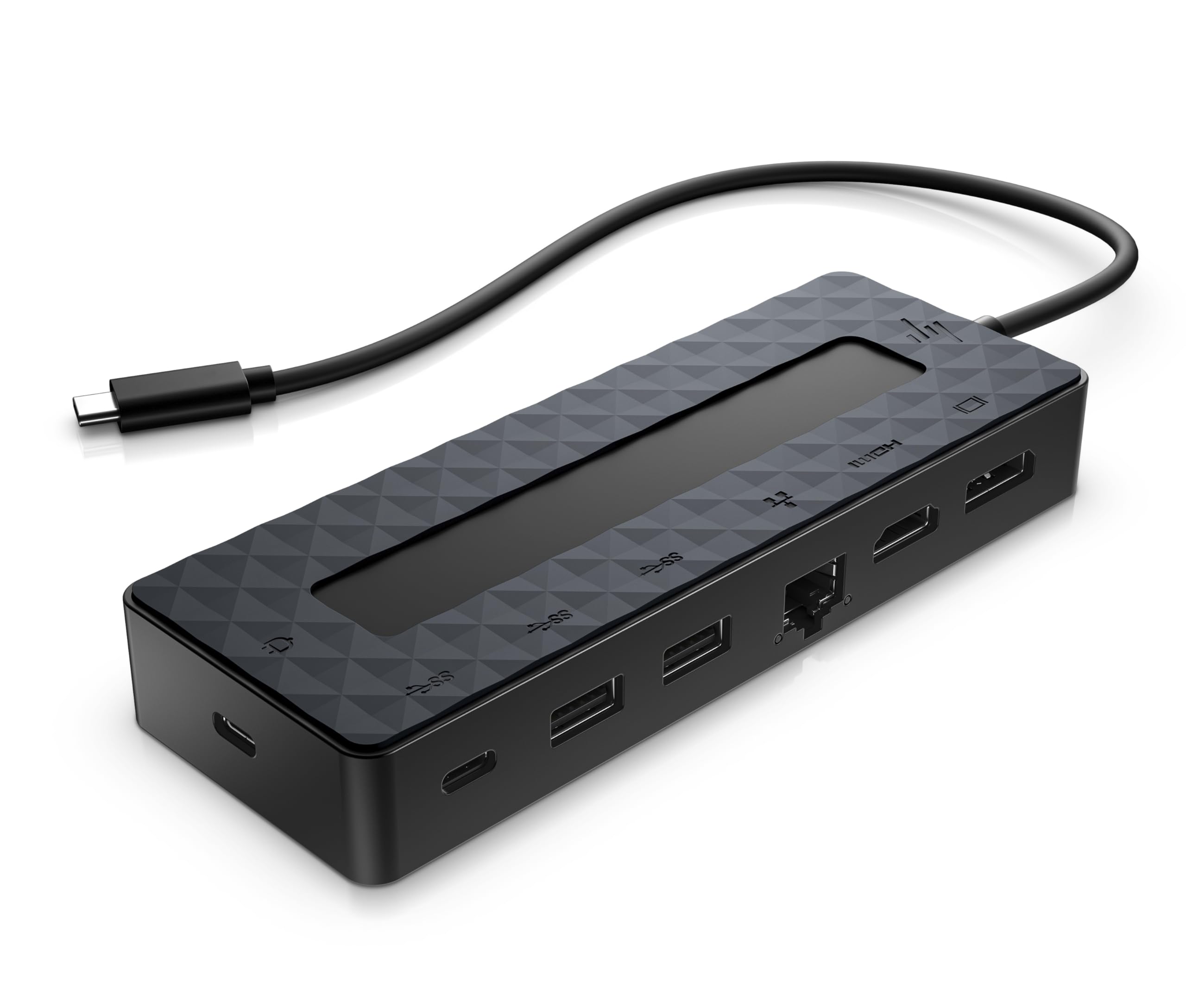 Interface Hub USB 3.2 Gen 1 (3.1 Gen 1) Type-C Black | Supports USB-C® compatible PC | 7 ports,1 power and data passthrough cable | Supports dual 4K displays via HDMI 2.0 | 1 Display Port