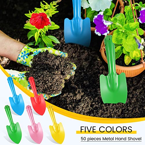 Set de 50 Mini Palas de Metal Coloridas para Jardín miniatura 3