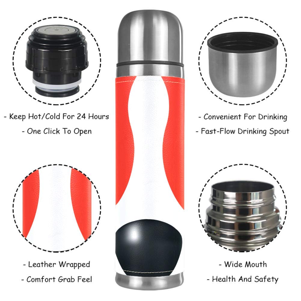 Bouteille D'eau Thermos En Acier Inoxydable Anti-fuite Pour Boissons Chaudes Et Froides 500 Ml Pour Le Bureau, L'école, Les Voyages 26x6.7cm/10.2x2.6 In Style 10