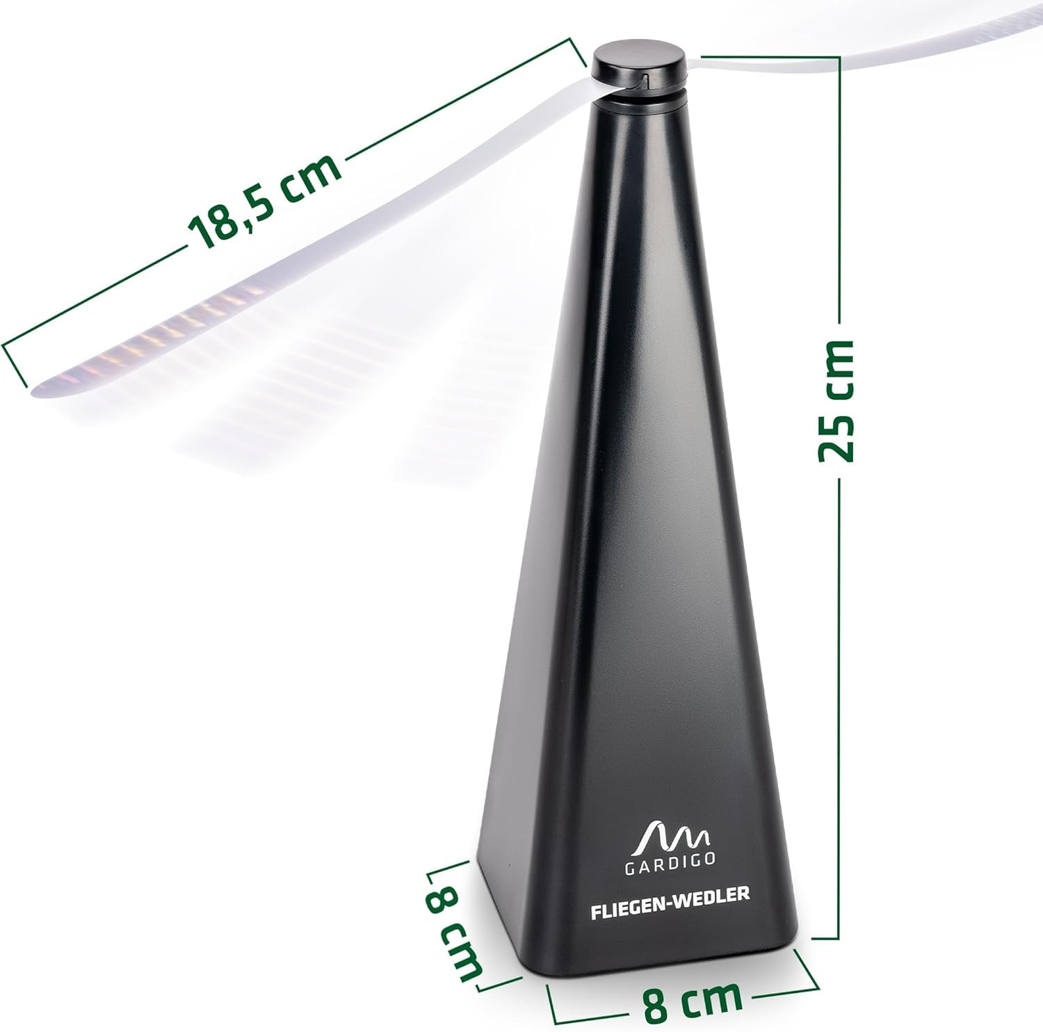 Gardigo® Fly Repeller 10 Unidades | Ventilador Repelente de Mosquitos, Moscas y Otros Insectos para Mesa | Remedio Anti Moscas | Certificado por la Universidad de Nuevo México | Ahuyentador de Moscas