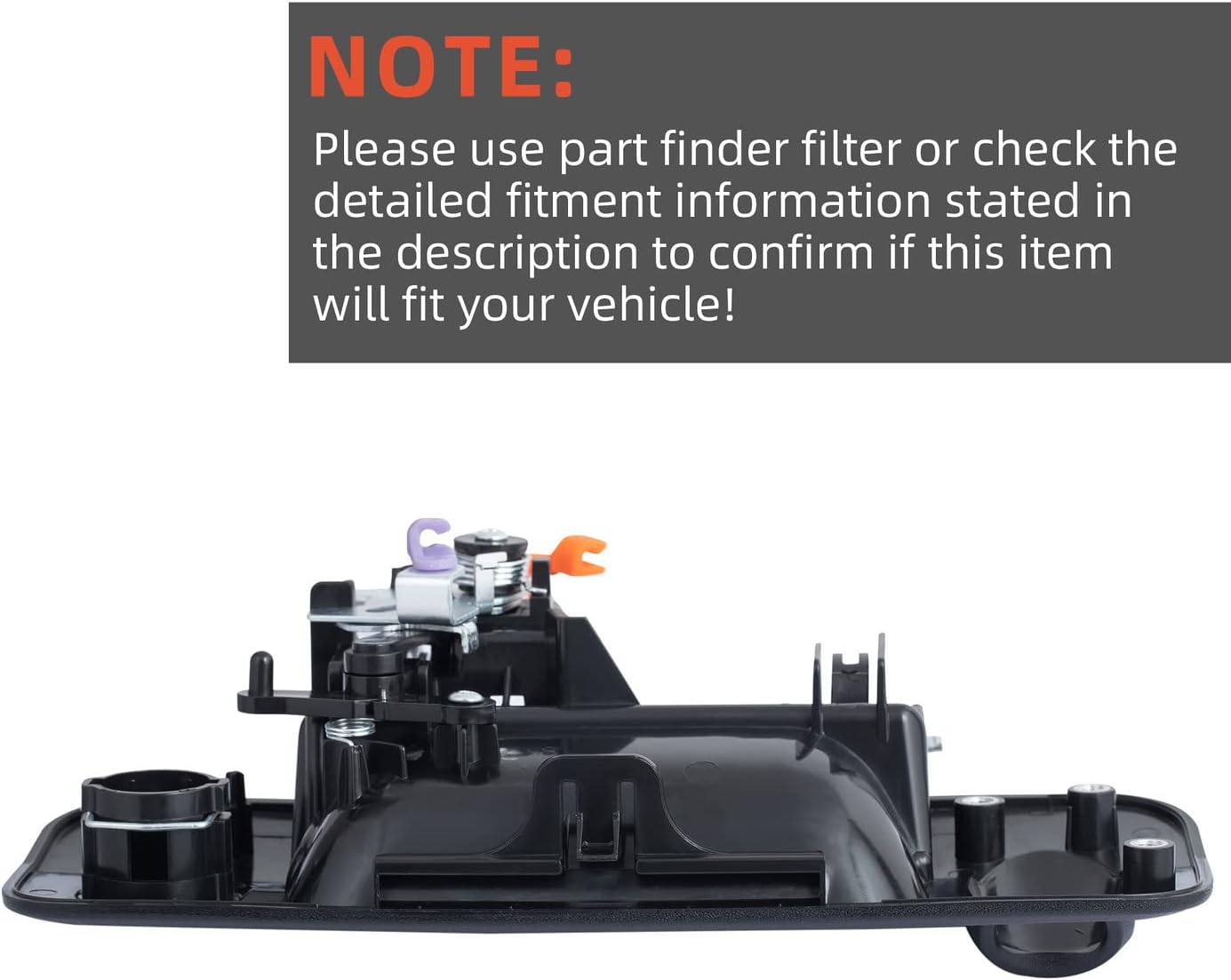 Deal Rear Truck Bed Tailgate Handle Latch (Includes Rod Clips) Replacement Kit, with Lock Hole & Camera Hole, ABS Plastic, Compatible with 07-13 Tundra, Textured Black, Replace# 69090-0C051