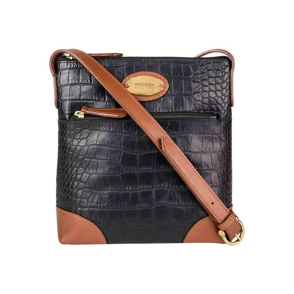 Hidesign Womens Sling Bag (Black Tan) (B0721WLRN9) Amazon Price History, Amazon Price Tracker