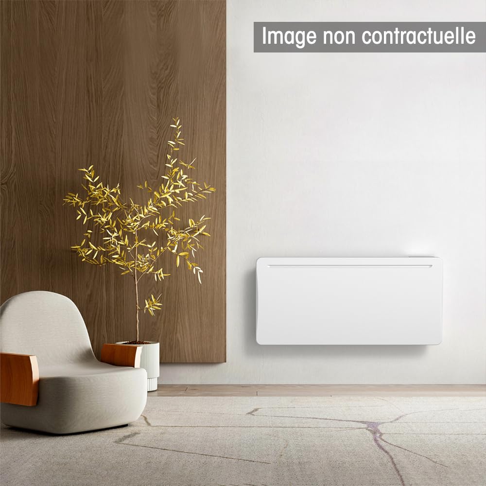 Radiateur Électrique OXIA 1500W– Inertie Pierre Céramique – Programmable – Chaleur Durable – Détection Fenêtre – Indicateur de Consommation – IP24 - Sécurité Enfant