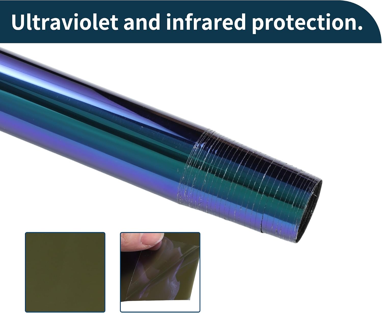 Motoforti Chameleon Car Window Tint Film VLT 17% IRR 93% UVR 99% Blue Purple 5ft x 30inch Privacy Film 2mil PET 1 Pc