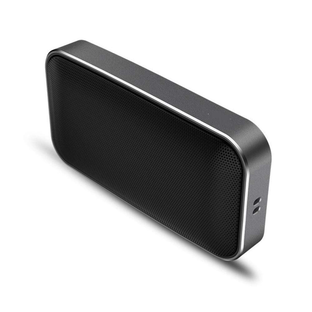 Enceinte Bluetooth portable haut-parleur de poche en métal noir pour randonnée et voyage