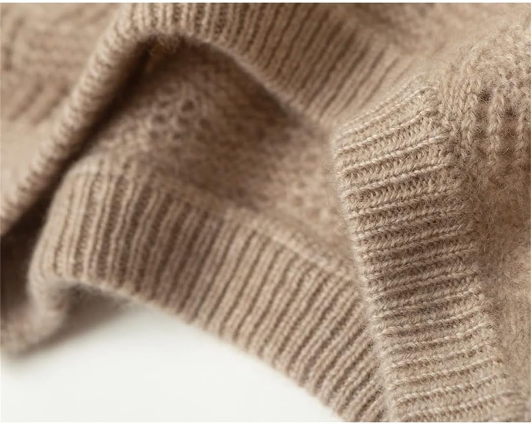 Men 100% Solid Goat Cashmere Sweater O-Neck Knit Pullovers High-End Warm Tops Jacquard Shirt
