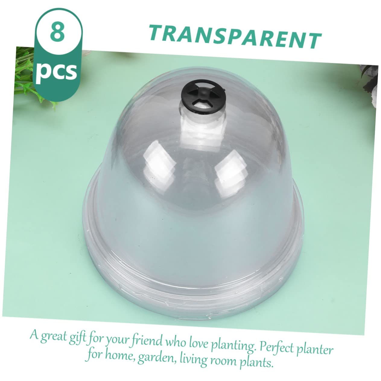 Toyvian 2 Ensembles Couverture D'étouffement des Plantes Petit Cloches De Jardin pour Plantes Cloche De Jardin Végétal Usine Depuis Plastique 8 Pièces * 2