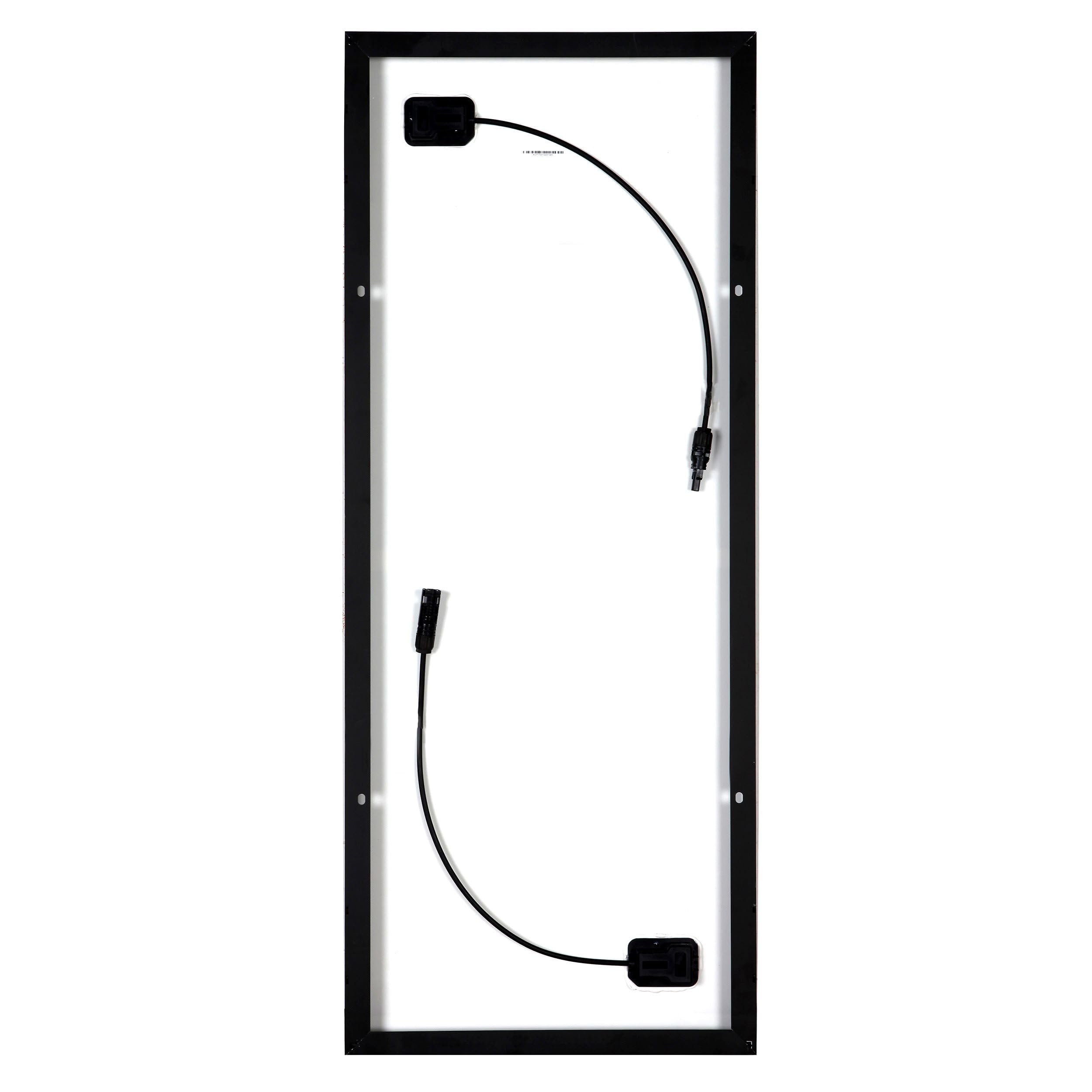 esotec monokristallines Solarmodul, 75Wp, 18,2V, 1031x405x35mm, MC4 Stecksystem, Dachschindeltechnologie, Kabel 1m, 35mm Alurahmen, Sperrdiode, Hageltest ICE 61215, wetterfest, winterfest, 131050