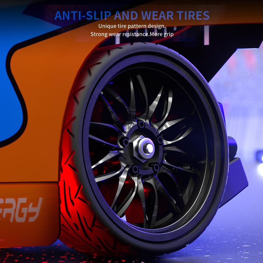 Skala 1:16 45 Km/H Rc Drift Car Z Silnikiem Bezszczotkowym, 4wd, Obudową Przeciwwybuchową Z Pvc, Proporcjonalnym Układem Kierowniczym I Przepustnicą, Kolorowymi światłami Do Wyścigów (Blue)