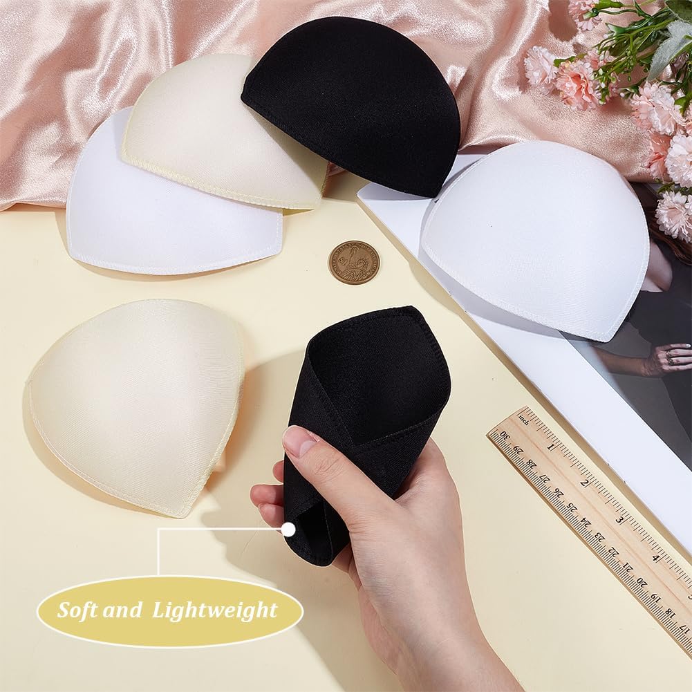 BENECREAT 9 Pairs 3 Colors Sports Bra Pads Inserts, Triangle Yoga Bra Pads for Enhanced Support & Breathability in Gym