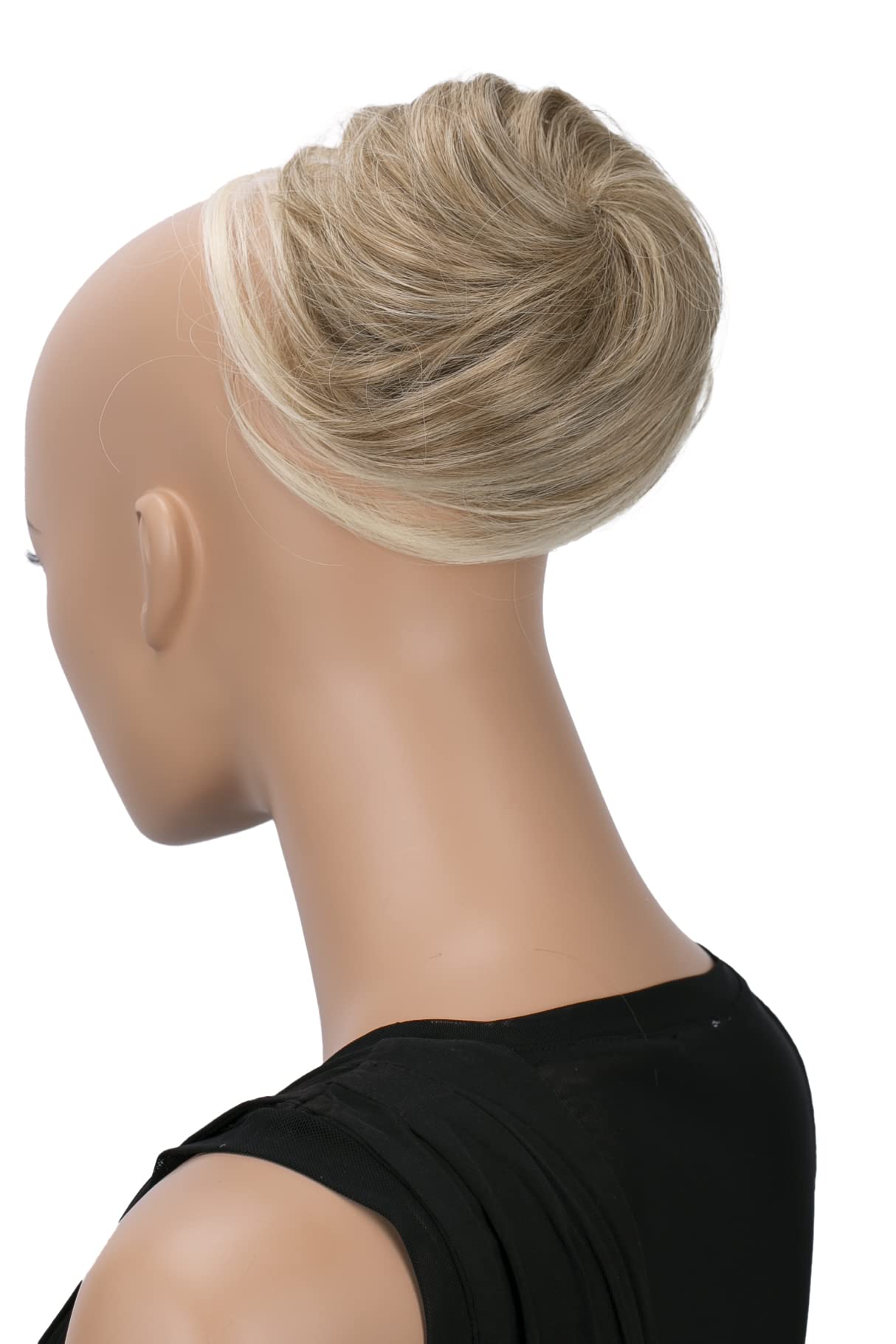 CAISHA Kok warkocz warkocz Hepburn-Bun elastyczne włosy Updo blond mieszanka DC17
