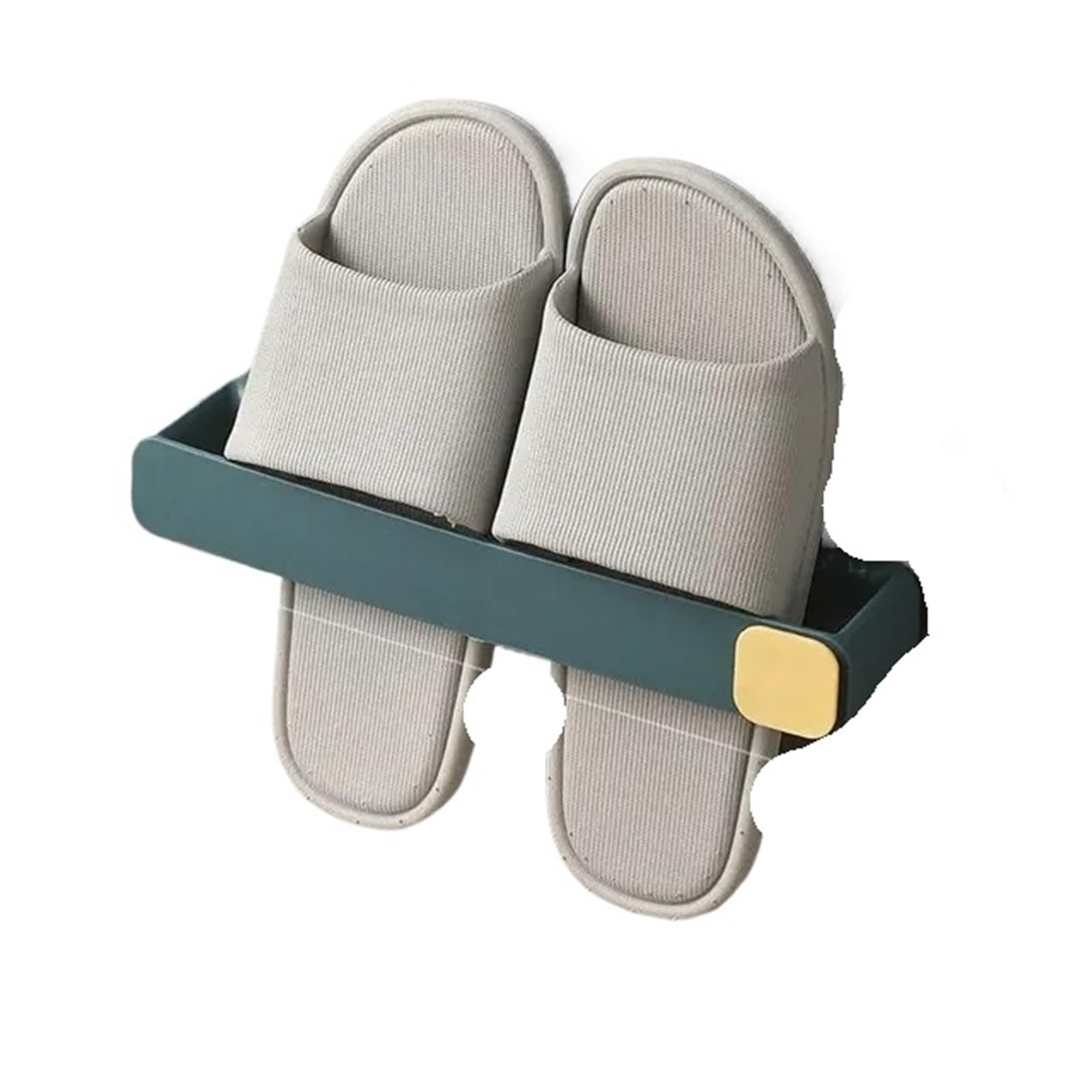 Étagère à chaussures murale (lot de 5) : range-chaussons pliables vert