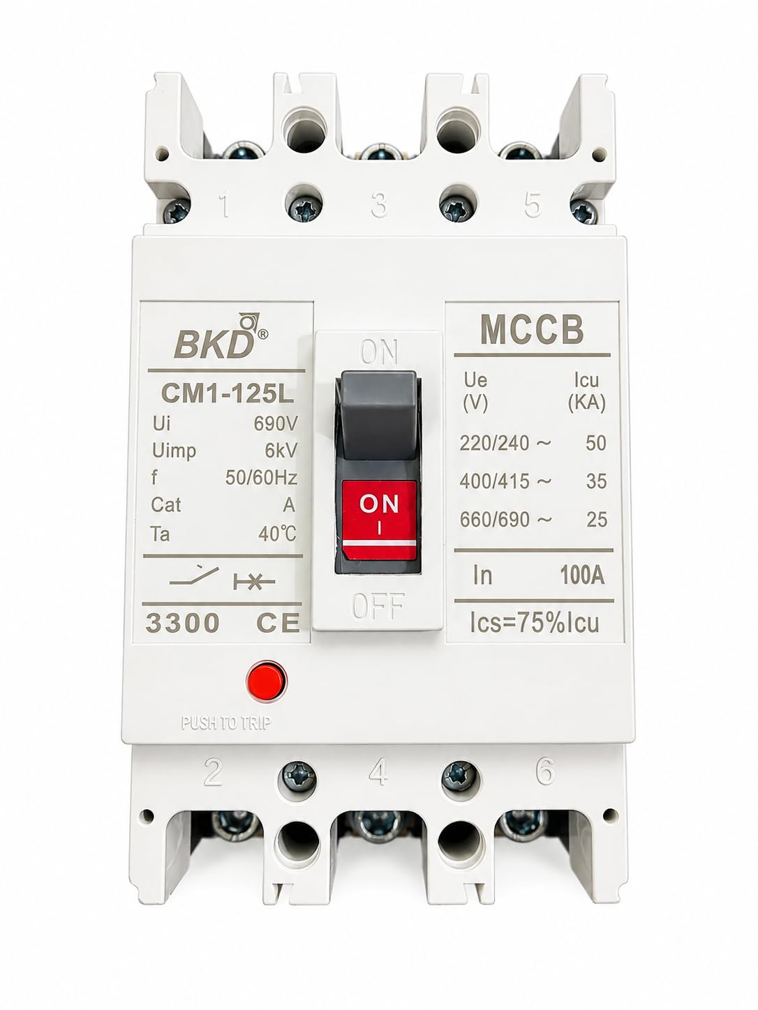 BKD CM1-125L 100A 3 Pole MCCB Molded Case Circuit Breaker | 25kA Breaking Capacity, Up to 690V AC Rated, 50/60Hz Frequency, Panel Mount, Short Circuit Protection-image-39