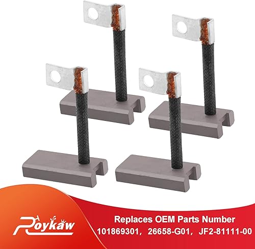 Miniatura 4 de Roykaw Juego de cepillos para generador de arranque para carrito de golf, cepillos de motor compatibles con EZGO Gas (1978-up), Club Car Gas