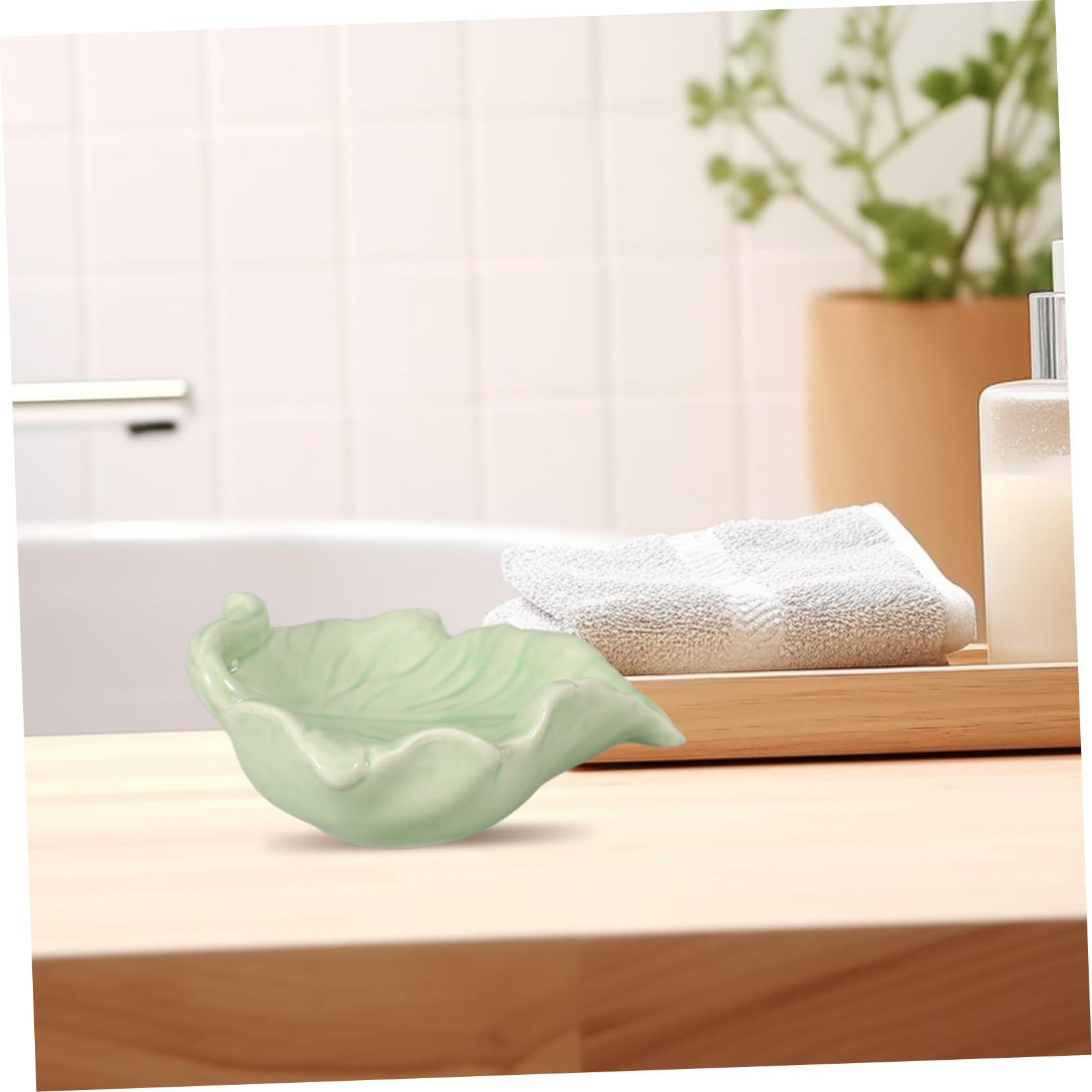 IMIKEYA 3piezas Jabonera De Cerámica Autodrenante Forma De Soporte Multifuncional para Jabón De Barra y Esponja De Cocina para Baño y Ducha