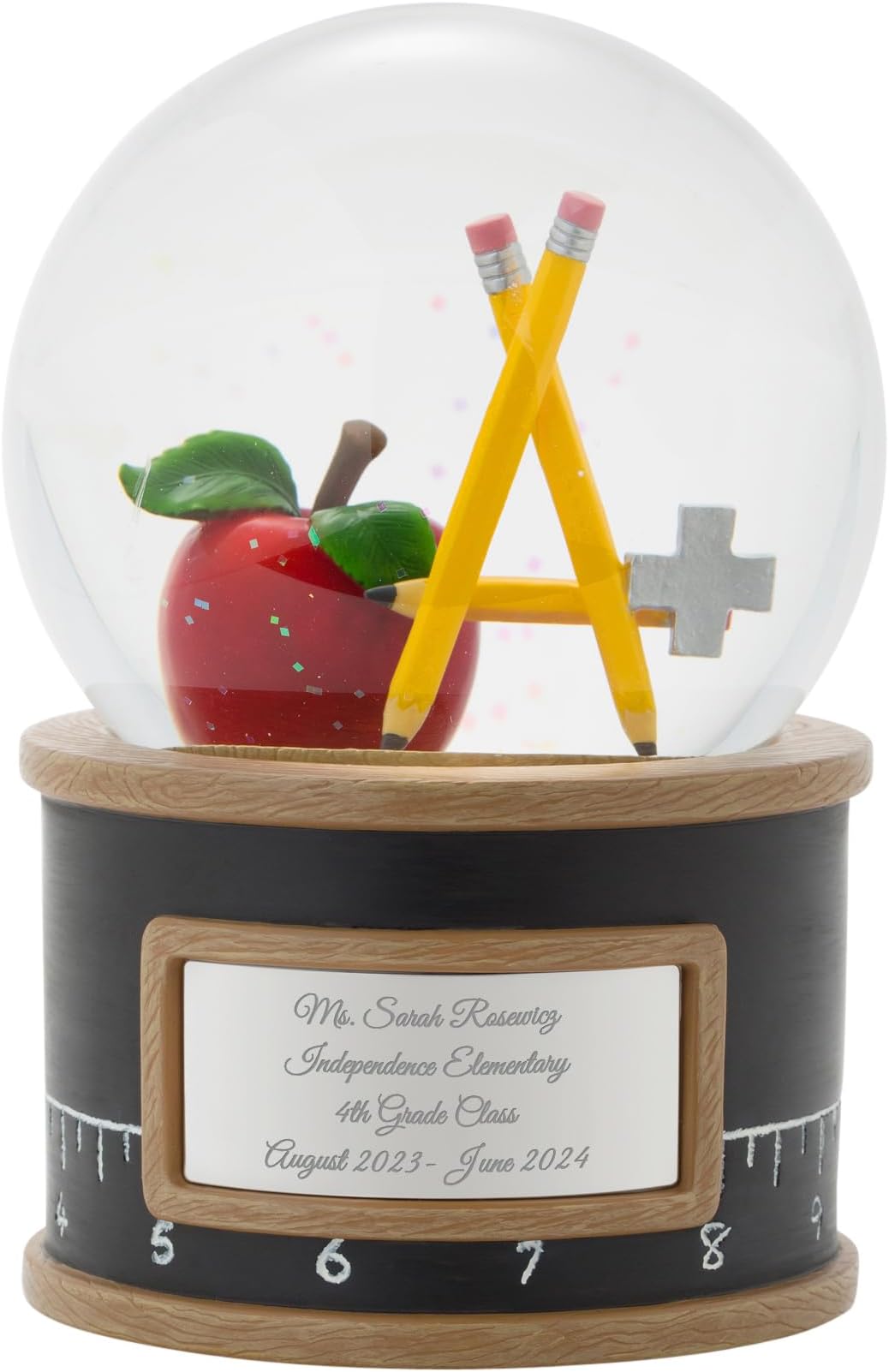 Personalized Teacher Snow Globe with Engraving Included