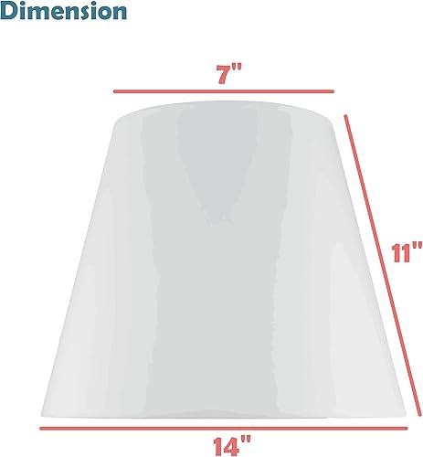 Miniatura 5 de Aspen Creative 32079A, pantalla de lámpara de arpillera de araña de transición imperio de tapa dura, azul oscuro, 7 pulgadas superior x 14 pulgadas