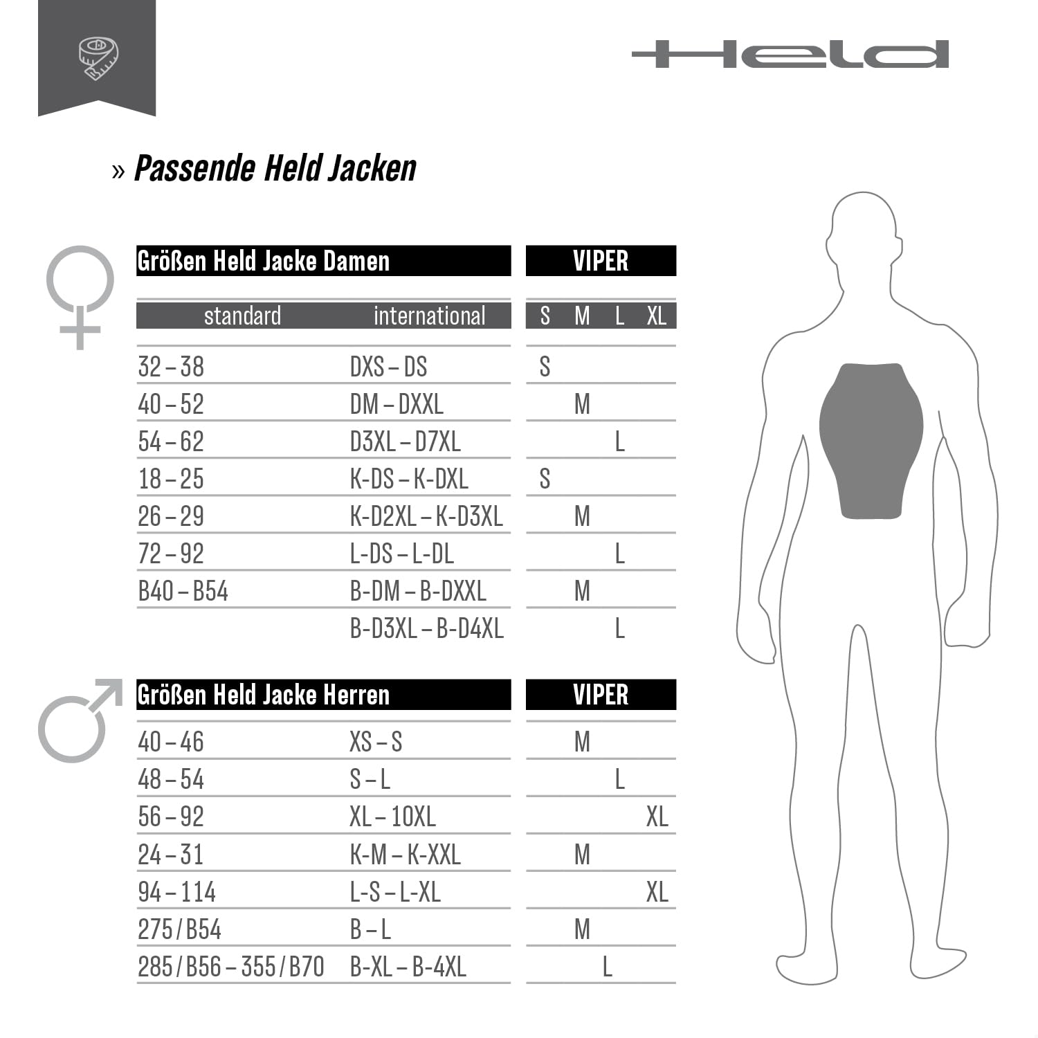 Held D3O Viper 2 Rückenprotektor Motorrad, Ski und Snowboard - Patentierte Airwave Technologie, Flexibel, Leicht, Atmungsaktiv - CE Level 2 Schutzklasse EN 1621-2:2014 zertifiziert - Orange - Gr. S-XL