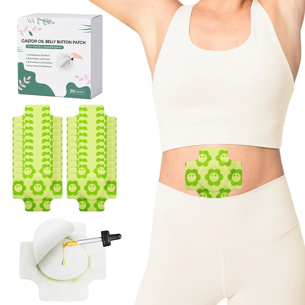 Vaximel 20 Pcs Castor Oil Pack Wrap for belly button, Self Adhesive Castor Oil Packs for Liver Detox, Accelerate metabolism,Easy to Use, Anti-Seepage (Oil Not Included)-image-16