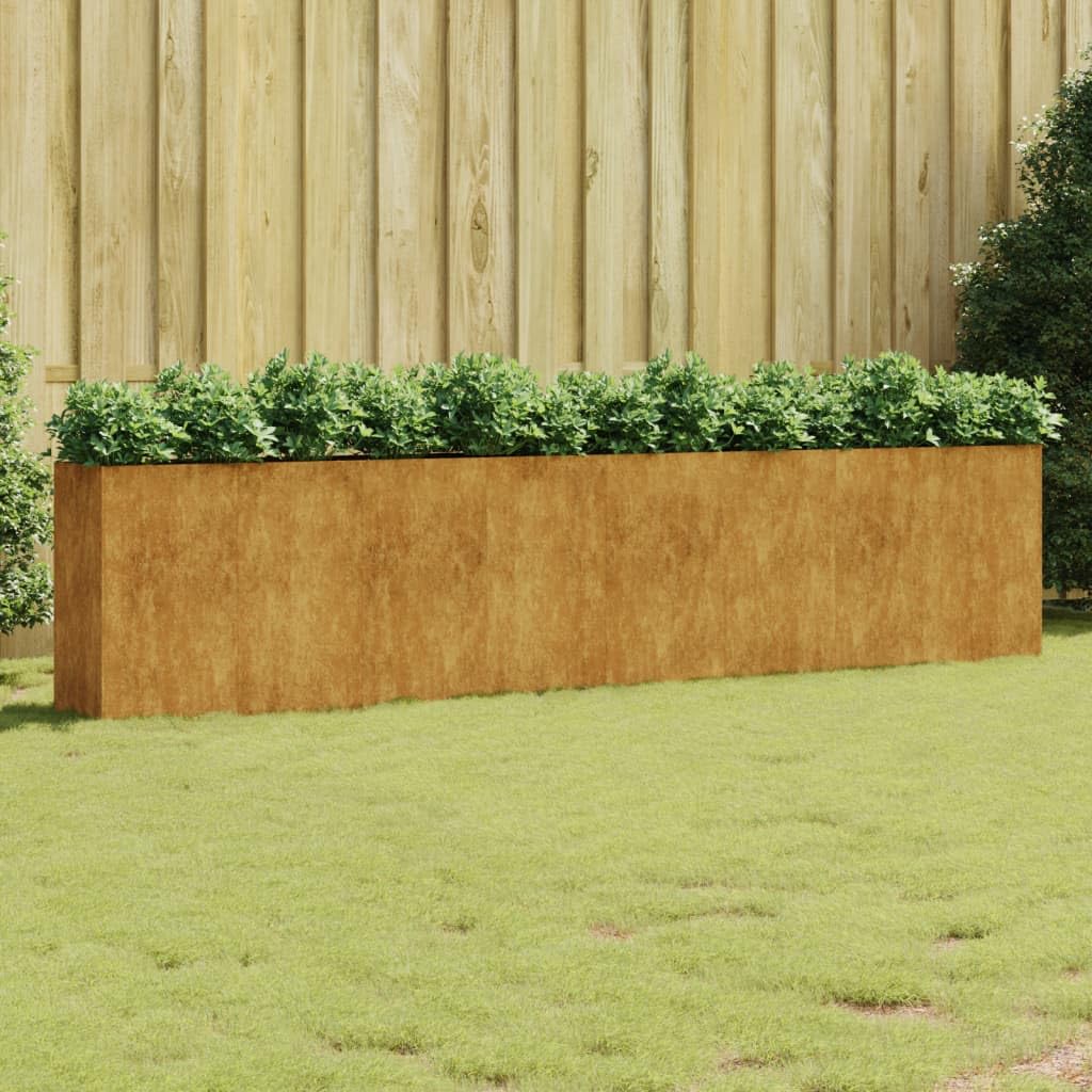 Jardinière surélevée sans fond en acier corten pour stopper le pourrissement des racines