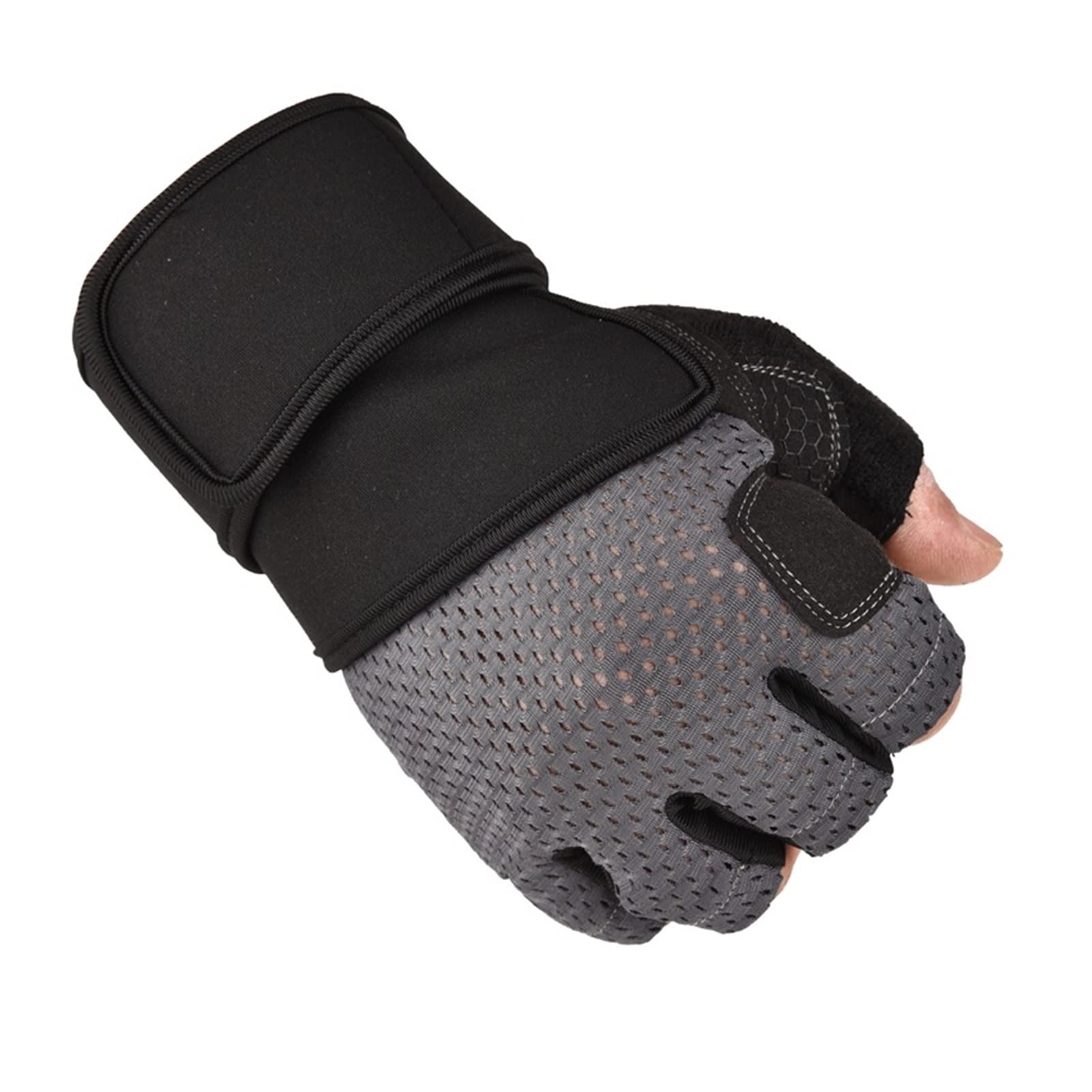 Guanti da Palestra, Guanti da Allenamento Traspiranti Leggeri, Guanti di Sollevamento Pesi Ultraleggeri for Uomini e Donne Home Palestra Ciclismo (Color : Black, Size : XL)