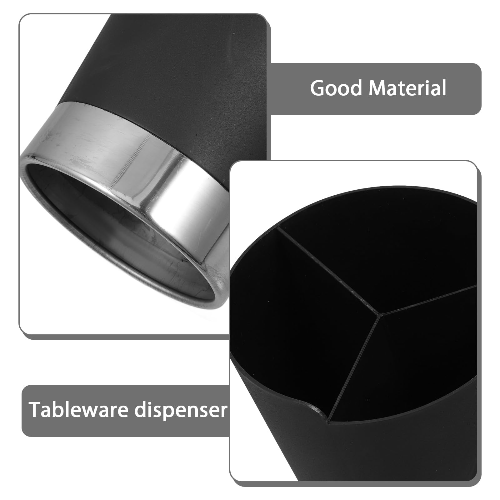 VICASKY Distributore di Cannucce Multifunzione in Acciaio Inossidabile 3 Scomparti per Utensili da Cucina Resistente per Banconi e Tavoli da Pranzo