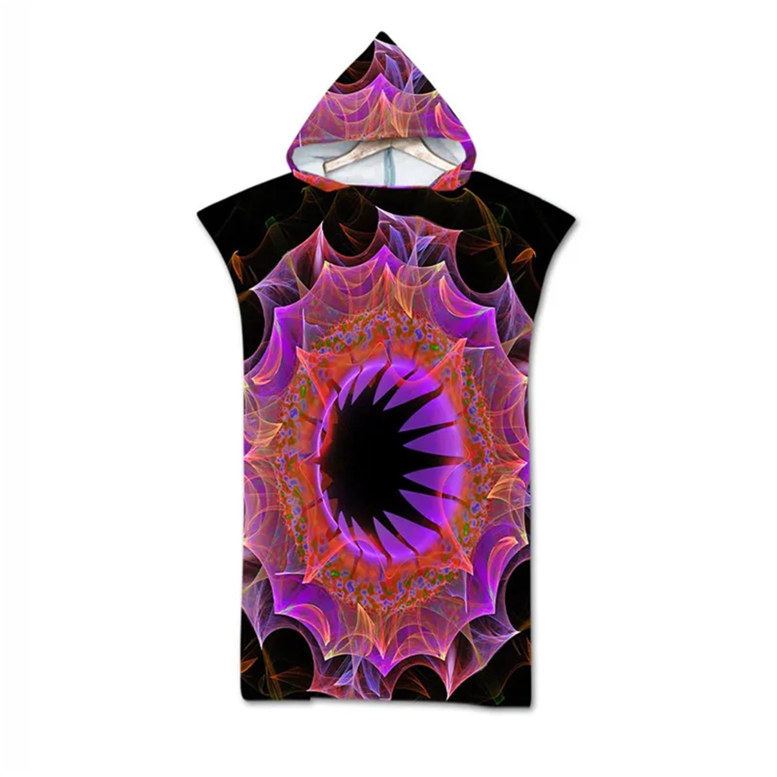 Mikrofaser-Badetuch mit Kapuze, Umhang for Erwachsene und Damen, Boho-Bademantel, Badestrandtücher, Surfponcho, Strandmode, Umkleidemantel(Color08)