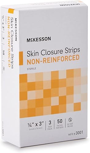 Miniatura 2 de McKesson Tiras de cierre de piel, estériles, no reforzadas, 14 pulgadas x 3 pulgadas, 50 unidades