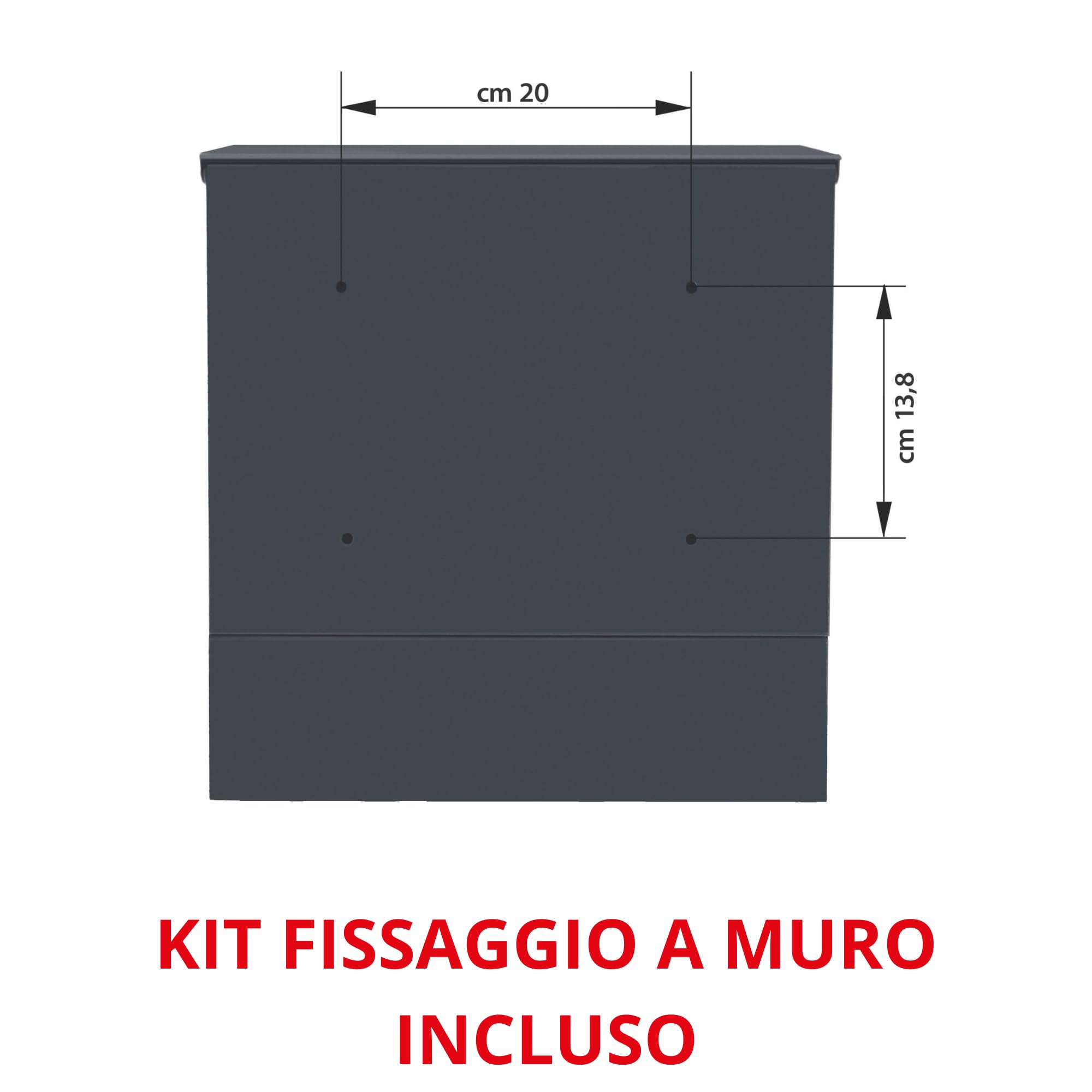 ALUBOX URANIA Cassetta Postale Da Esterno Moderna In Acciaio e Lamiera Zincata 37x37x11 CM Cassetta Posta Con Portanome E Serratura Cassetta Postale Antiscasso VANO PORTA RIVISTA (RUGGINE)