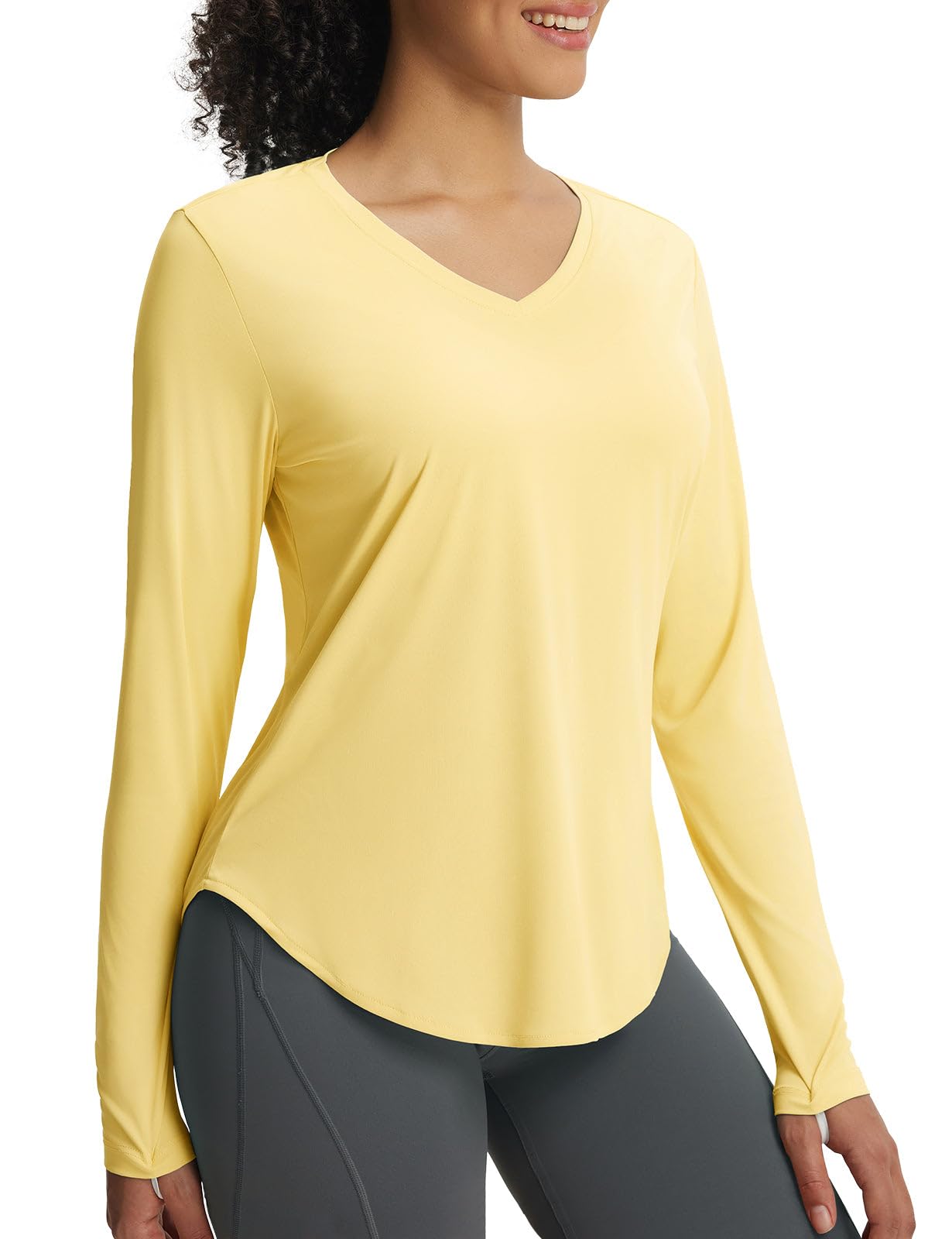 baleaf Tee Shirt Anti UV Femme, Manches Longues Vetement Chemise Tshirt Sport Respirant UPF 50+ Plage Randonnée Fitness Course, Printemps Été