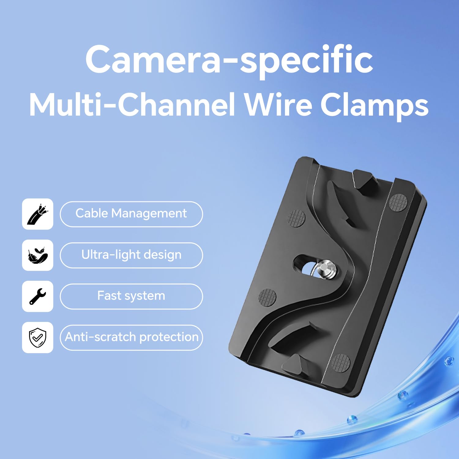 Abrazadera de cable de cámara de aluminio, clip HDMI USB con
