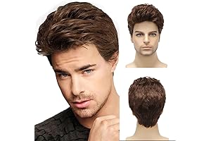 Men's Short Brown Wig: Perfect for Daily Looks or Cosplay Transformations