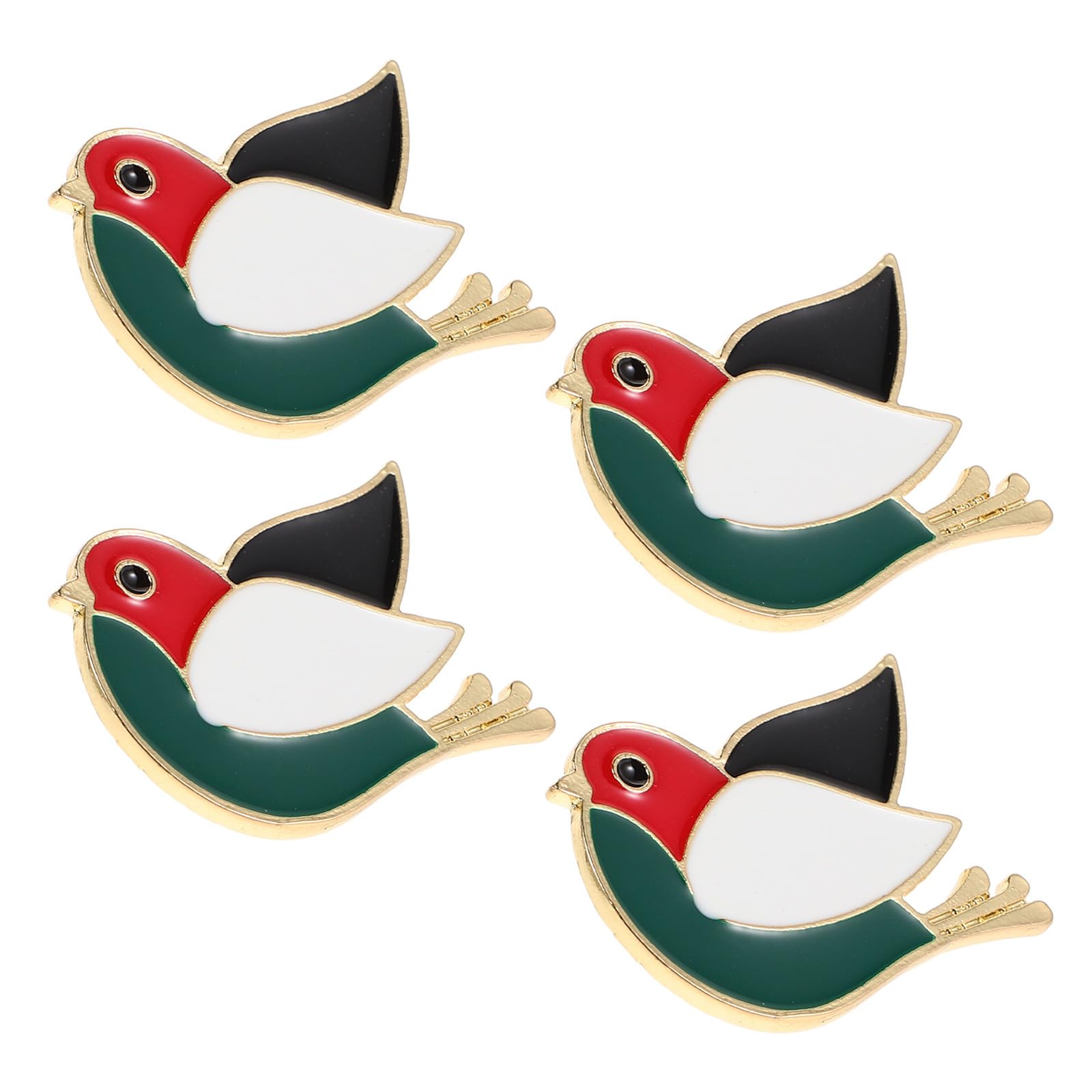 4pcs Palestinian Flag Brooch Lapel Pins Metal Badge Set Palestinian National Flag Accessories for Graduation and Party Decoration