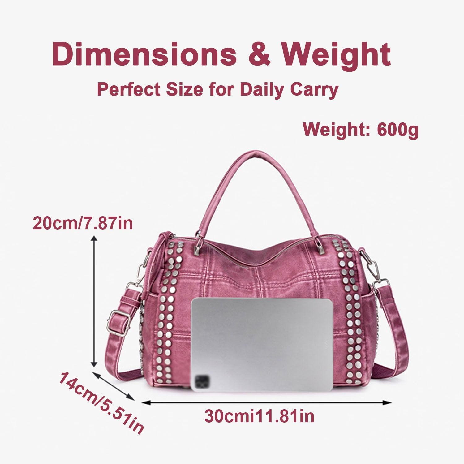 Bolso de Mano Bolsos De Mujer Grande Bandolera, PU Cuero Vintage City Bag
