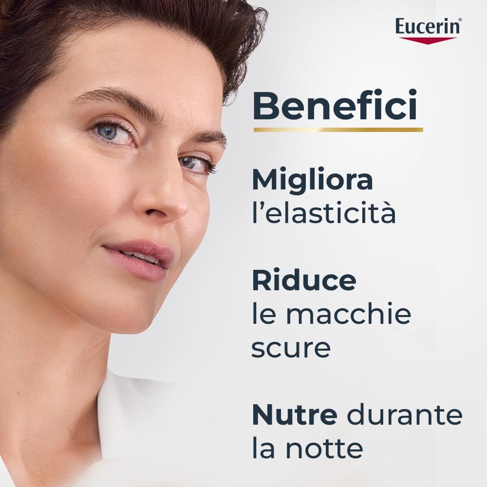 Eucerin Skincare Kit con Hyaluron-Filler + Elasticity Crema Notte 50 ml + Refill 50 ml, Crema viso antimacchie e antirughe e ricarica ecologica con Acido Ialuronico idratante e Thiamidol