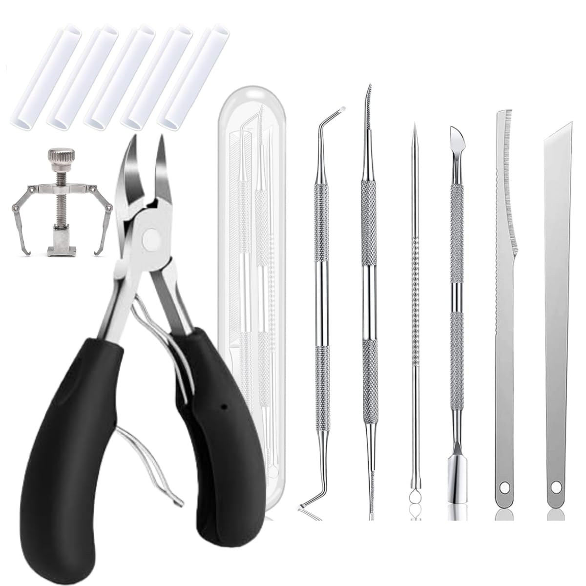kit de Traitement des Ongles Incarnés – Pince à Ongles Incarnés et Outils de Correction avec Instruments en Acier Inoxydable
