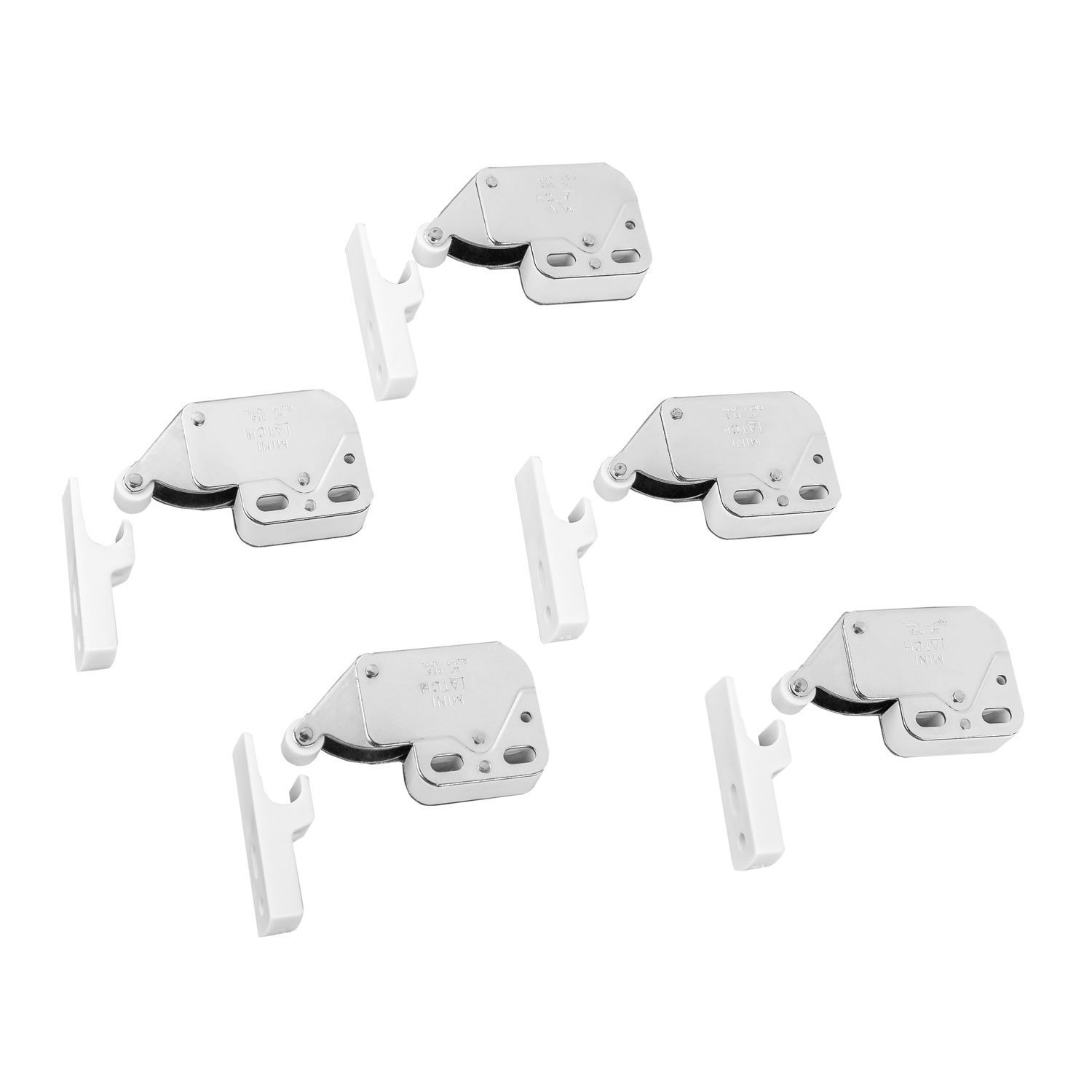 gedotec Pestillo de muelle druck-verschluß Mini puerta acero niquelado versión mejorada incl. contraparte EL ORIGINAL - con Reforzamiento Modelo MARCA CALIDAD PARA SU SALA ESTAR