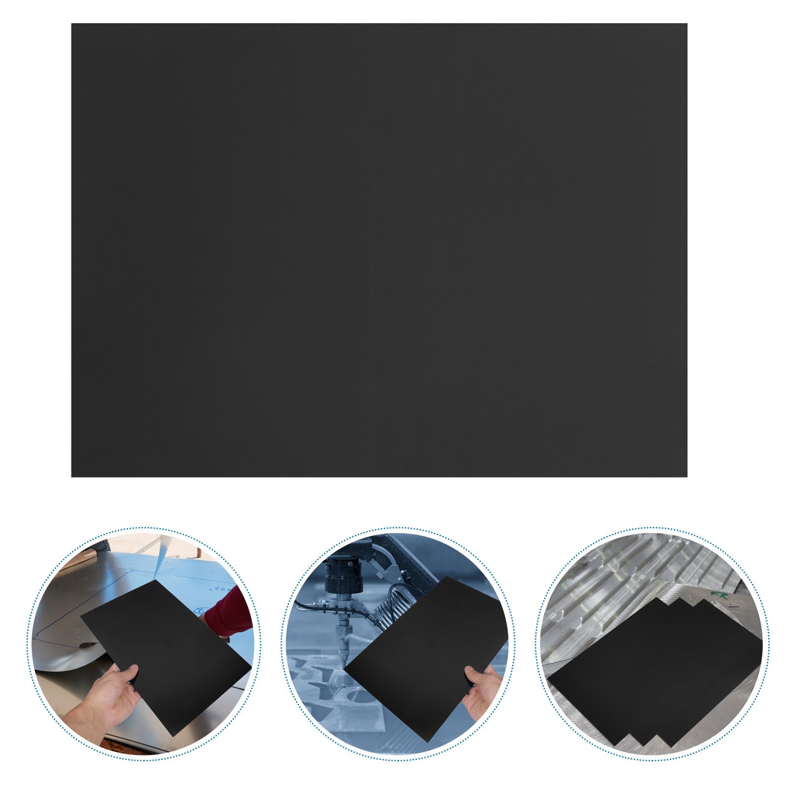SEWACC Plaques D'aluminium Anodisé Noir 3pcs, Matériau Aluminium 5052 Solide et Résistant à L'usure, pour Gravure et Fabrication de Panneaux Élégants