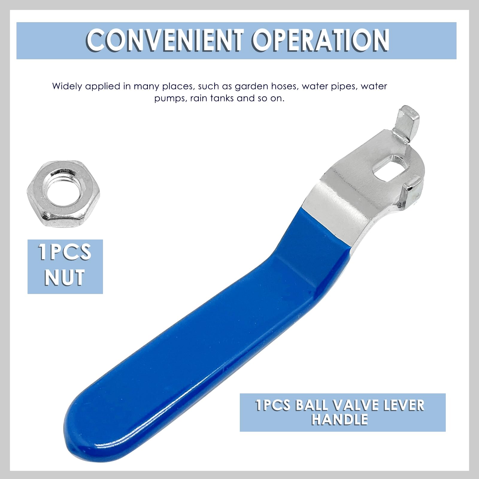 Sourcing Map Hebelgriff Eisen Verchromt - Ersatzgriff Für Kugelhähne Blau