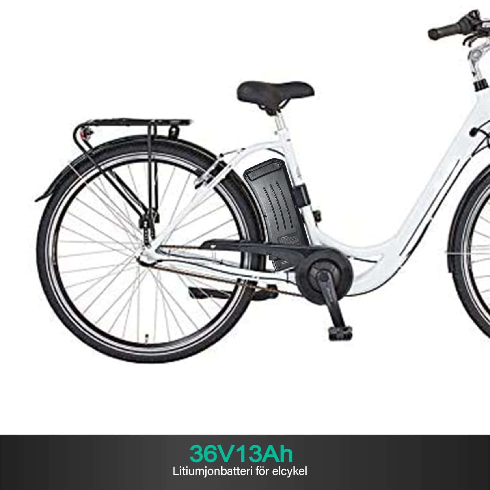 Batteria per e-bike SideClick Silver 36V 13Ah per e-bike con batteria SideClick di Prophete, Zundapp, Kreidler ecc.