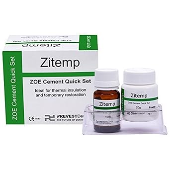 Prevest DenPro Zitemp ZOE Cement Quick Set, Liquid - 10ml, Powder - 20g