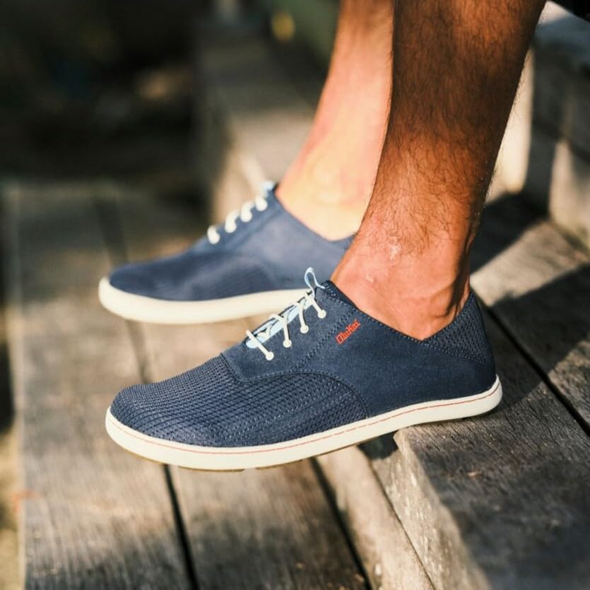Image of OluKai Nohea Moku Men's No Tie Boat Shoes, Breathable & Quick Dry Mesh, Effortless Design & Barefoot Wearability, All-Day Comfort & Support